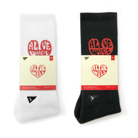 LOUIS VUITTON Black heart line Logo applique embroidery Socks