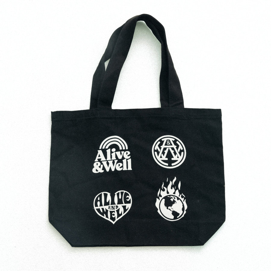 All Logo Black Tote Bag